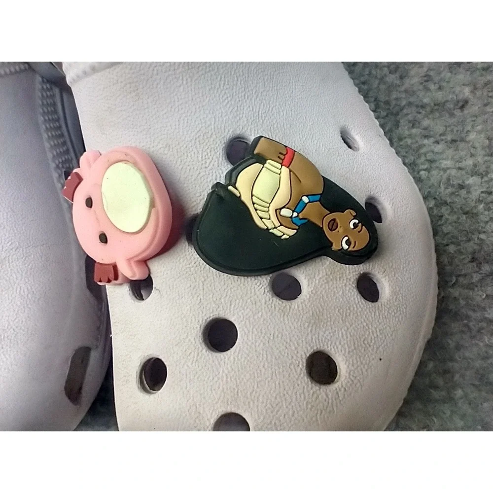Crocs Kids Classic Clog Lavender Purple Character Charms C10 Slip On Shoes